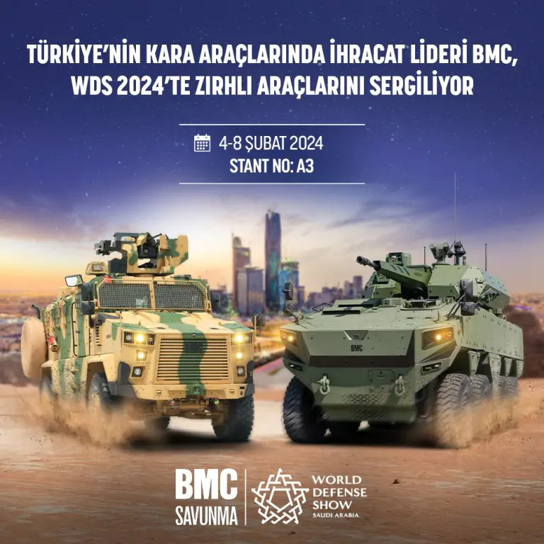 BMC WDS 2024’TE ZIRHLI ARAÇLARINI SERGİLİYOR